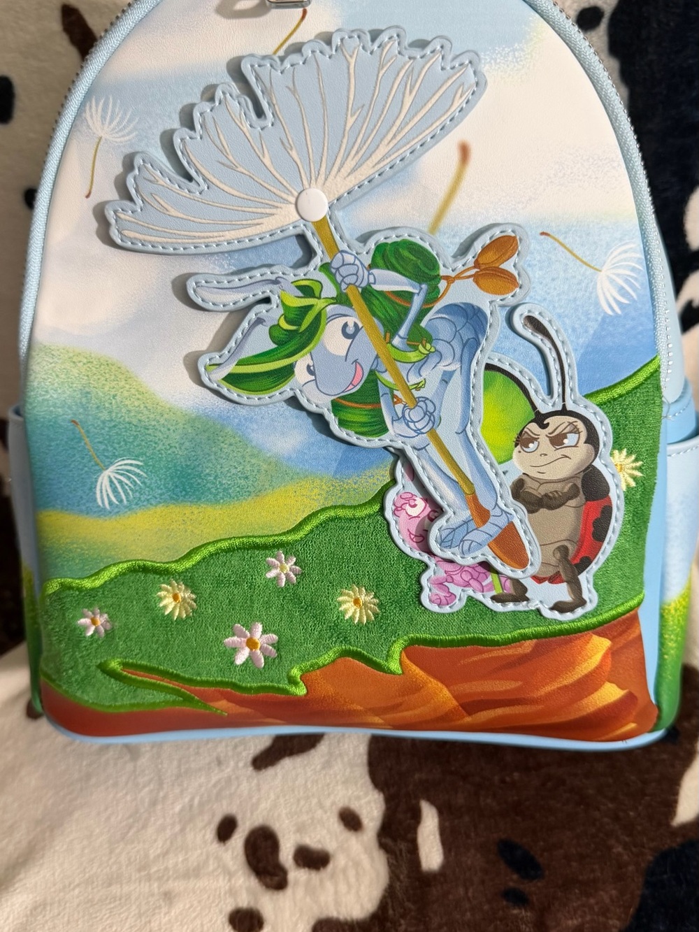 Loungefly pastel blue garden character mini backpack Bugs Life - Picture 7 of 7